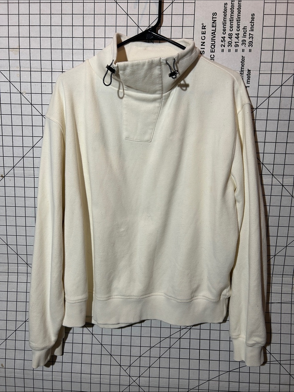 Varley Woods Cream Quarter-Zip Pullover Sweater